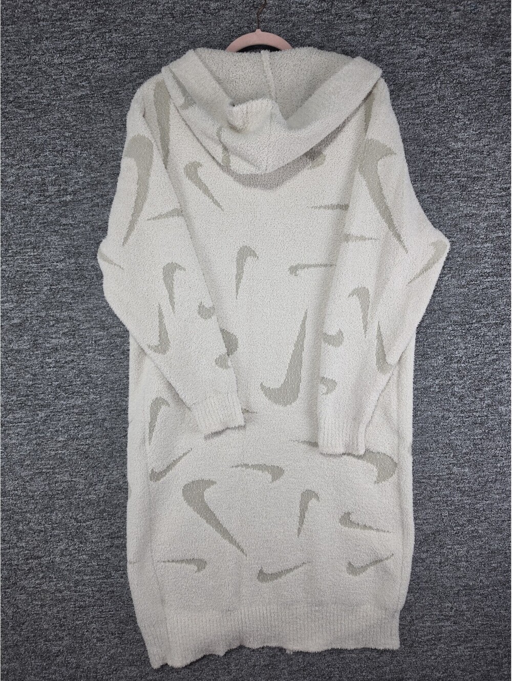 Nike Sportswear Phoenix Cozy Boucle White Long Knit Cardigan, Size XS - Picture 11 of 12